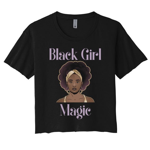 Melanin Afro Natural Hair Juneteenth Black Girl Magic Gift Crop Top
