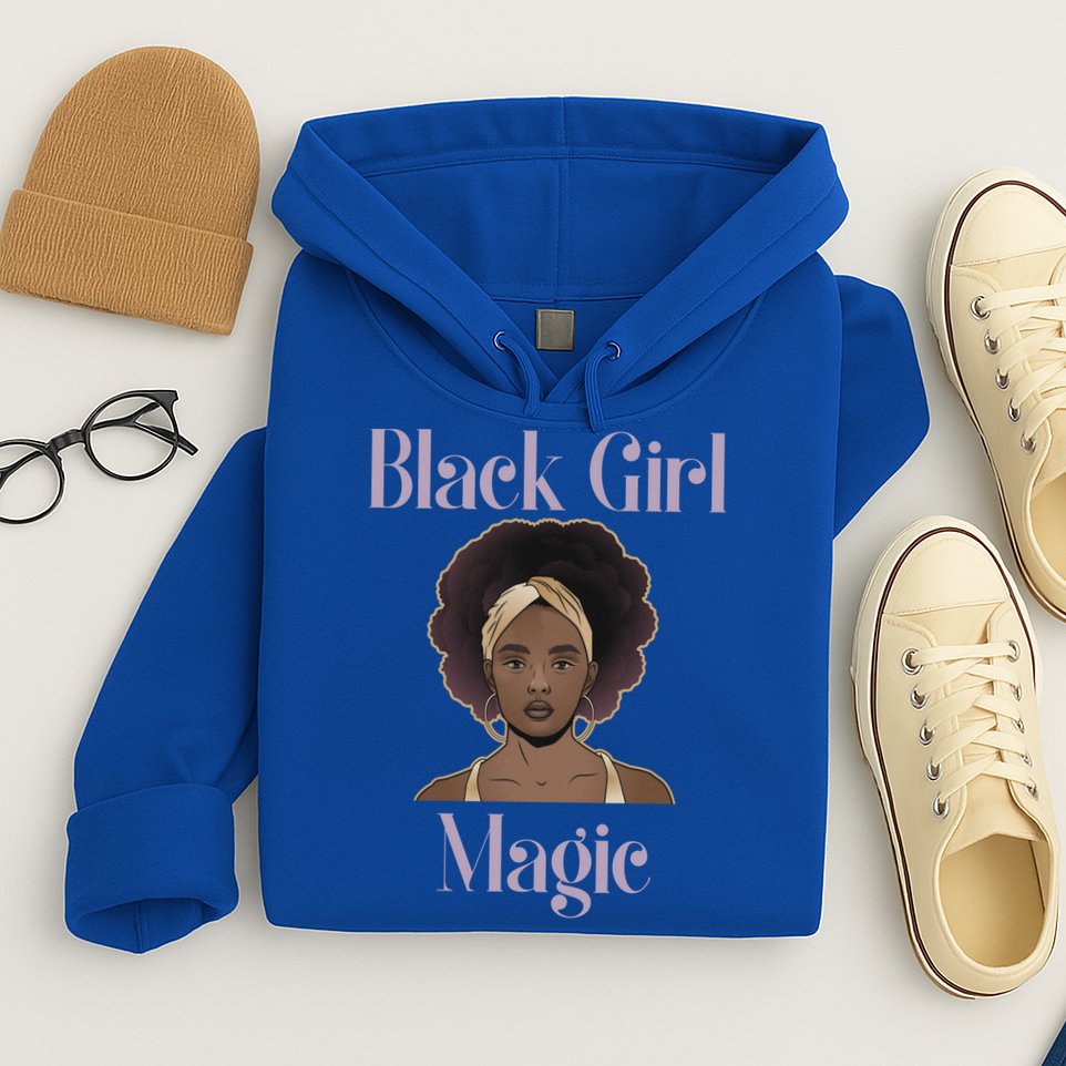 Melanin Afro Natural Hair Juneteenth Black Girl Magic Gift Hoodie