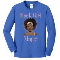 Melanin Afro Natural Hair Juneteenth Black Girl Magic Gift Kids Long Sleeve Shirt