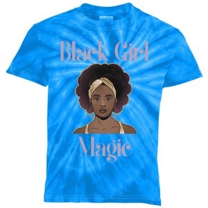 Melanin Afro Natural Hair Juneteenth Black Girl Magic Gift Kids Tie-Dye T-Shirt