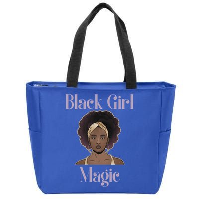 Melanin Afro Natural Hair Juneteenth Black Girl Magic Gift Zip Tote Bag