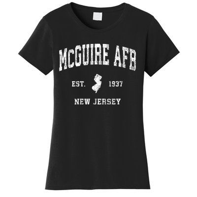 Mcguire Afb New Jersey Nj Vintage Athletic Sports Design Women's T-Shirt