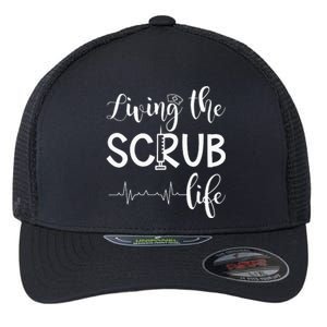 Medical Assistant Nursing Living The Scrub Life Flexfit Unipanel Trucker Cap