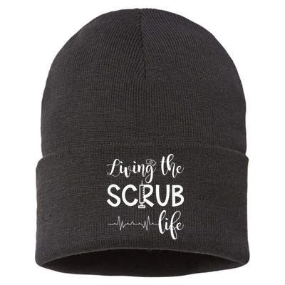 Medical Assistant Nursing Living The Scrub Life Sustainable Knit Beanie