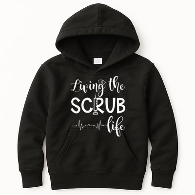Medical Assistant Nursing Living The Scrub Life Kids Hoodie