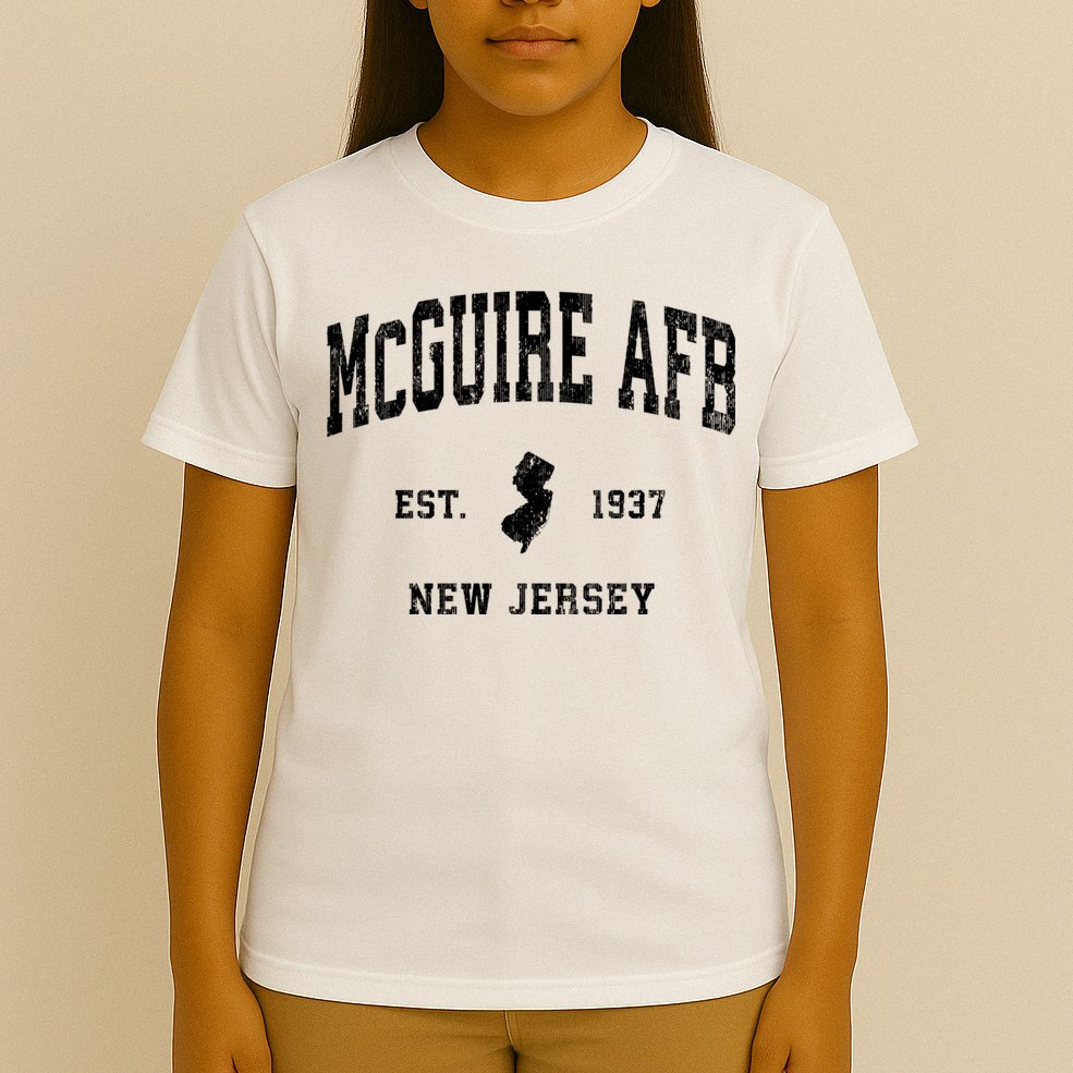 Mcguire Afb New Jersey Nj Vintage Established Athletic Sports Design T-Shirt