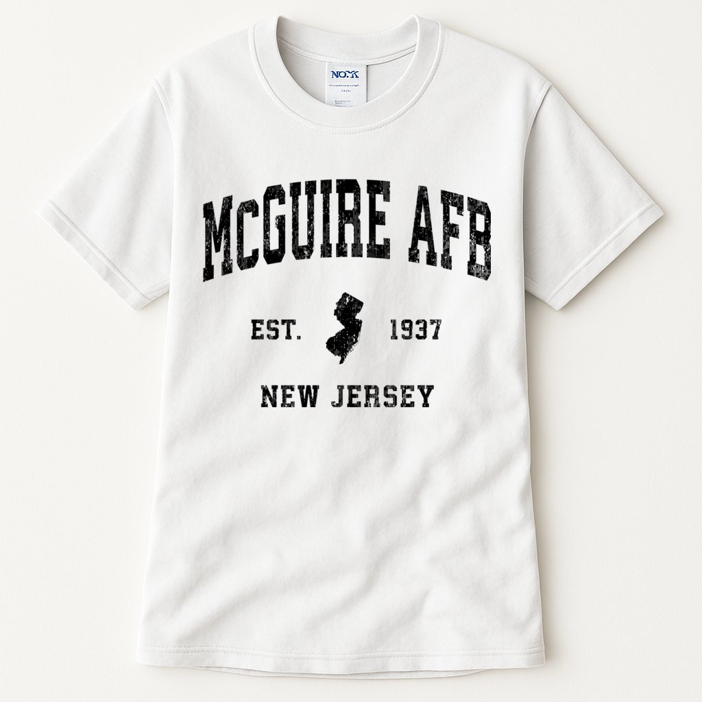 Mcguire Afb New Jersey Nj Vintage Established Athletic Sports Design Tall T-Shirt