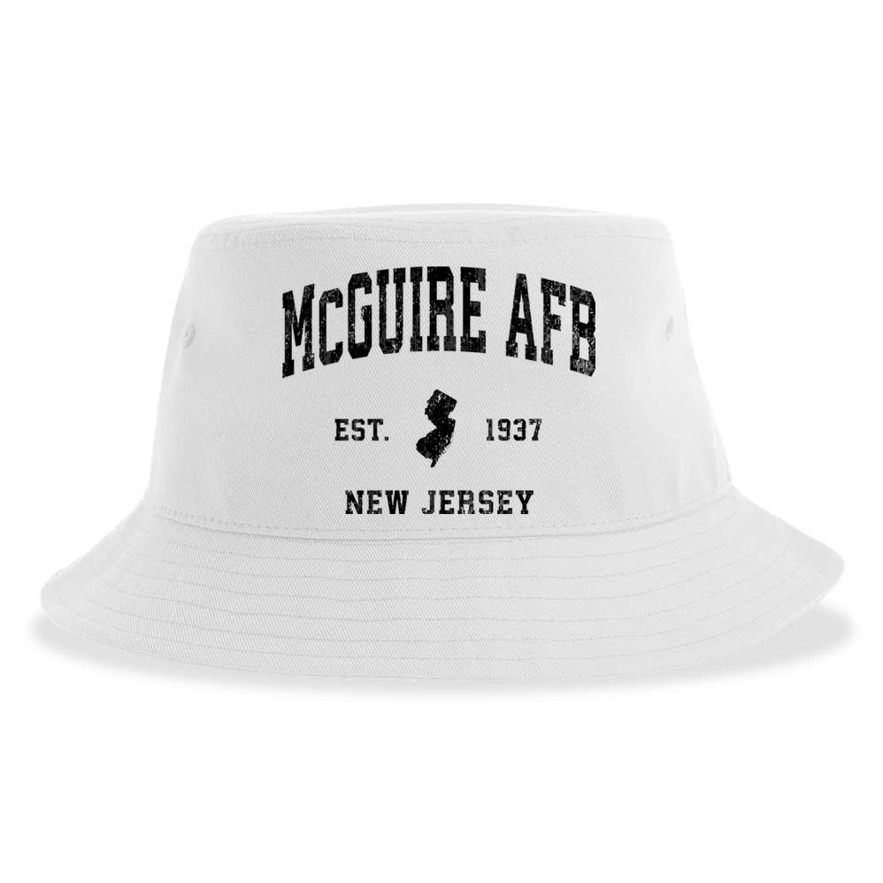 Mcguire Afb New Jersey Nj Vintage Established Athletic Sports Design Sustainable Bucket Hat