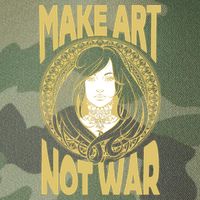 Make Art Not War Cameo Portrait Legacy Tie Dye Trucker Hat
