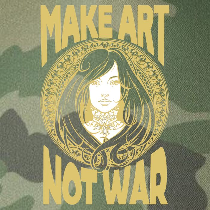 Make Art Not War Cameo Portrait Legacy Tie Dye Trucker Hat