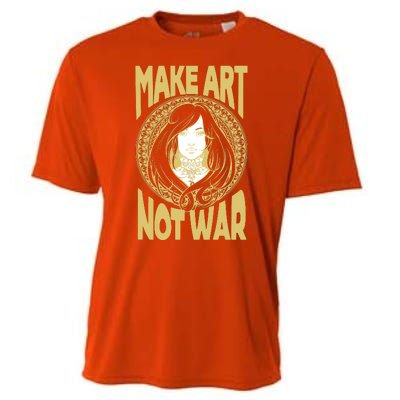 Make Art Not War Cameo Portrait Cooling Performance Crew T-Shirt