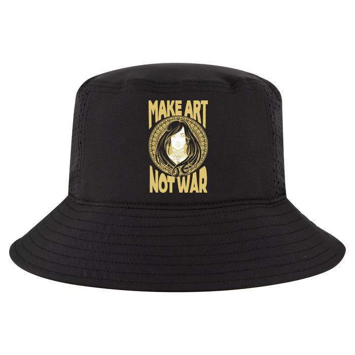 Make Art Not War Cameo Portrait Cool Comfort Performance Bucket Hat