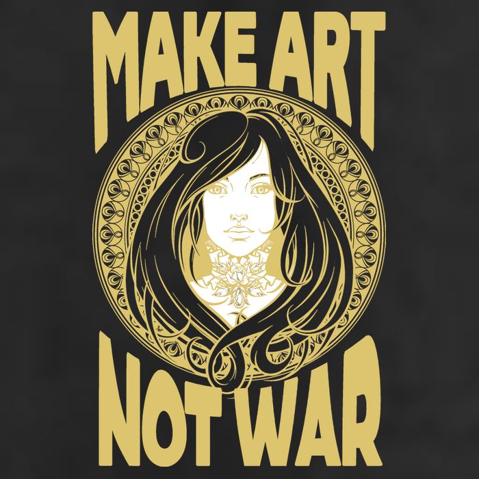 Make Art Not War Cameo Portrait Cool Comfort Performance Bucket Hat