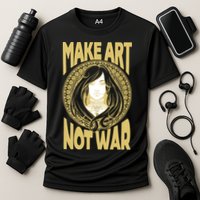 Make Art Not War Cameo Portrait Performance Shirt