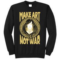Make Art Not War Cameo Portrait Sweatshirt