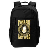 Make Art Not War Cameo Portrait Backpack