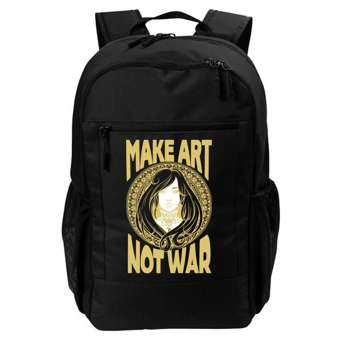 Make Art Not War Cameo Portrait Backpack