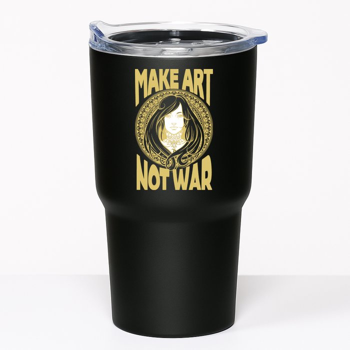 Make Art Not War Cameo Portrait Tumbler