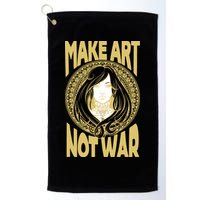 Make Art Not War Cameo Portrait Golf Towel