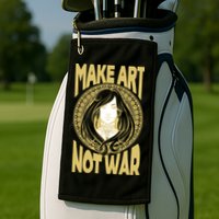 Make Art Not War Cameo Portrait Golf Towel