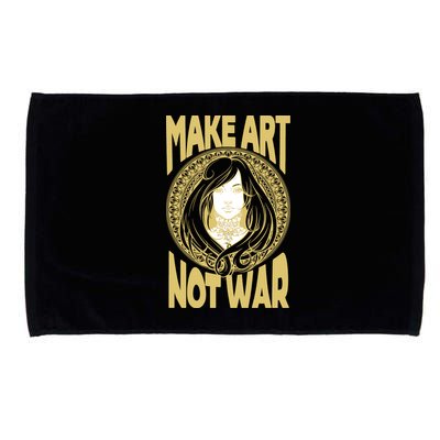 Make Art Not War Cameo Portrait Microfiber Hand Towel