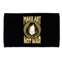 Make Art Not War Cameo Portrait Microfiber Hand Towel
