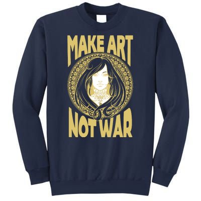 Make Art Not War Cameo Portrait Sweatshirt