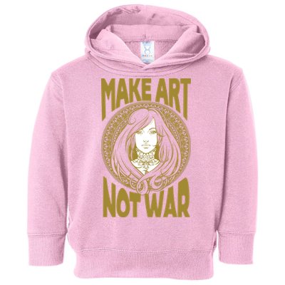 Make Art Not War Cameo Portrait Toddler Hoodie