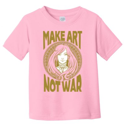Make Art Not War Cameo Portrait Toddler T-Shirt