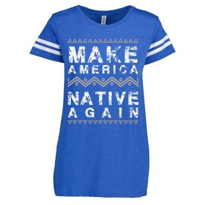 Make America Native Again Support American Indians Enza Ladies Jersey Football T-Shirt