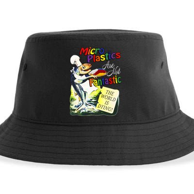 Microplastics Are Not Fantastic The World Is Dring Sustainable Bucket Hat