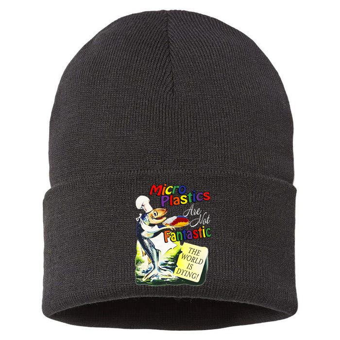 Microplastics Are Not Fantastic The World Is Dring Sustainable Knit Beanie