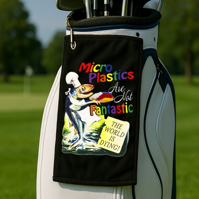 Microplastics Are Not Fantastic The World Is Dring Golf Towel