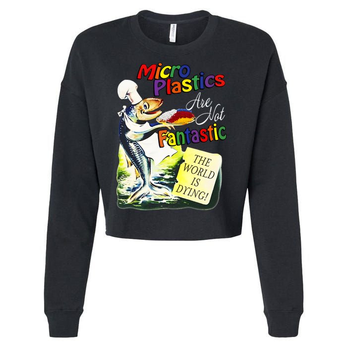 Microplastics Are Not Fantastic The World Is Dring Cropped Pullover Crew