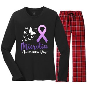 Microtia Awareness National Awareness Day Women's Long Sleeve Flannel Pajama Set 