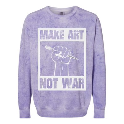 Make Art Not War Colorblast Crewneck Sweatshirt