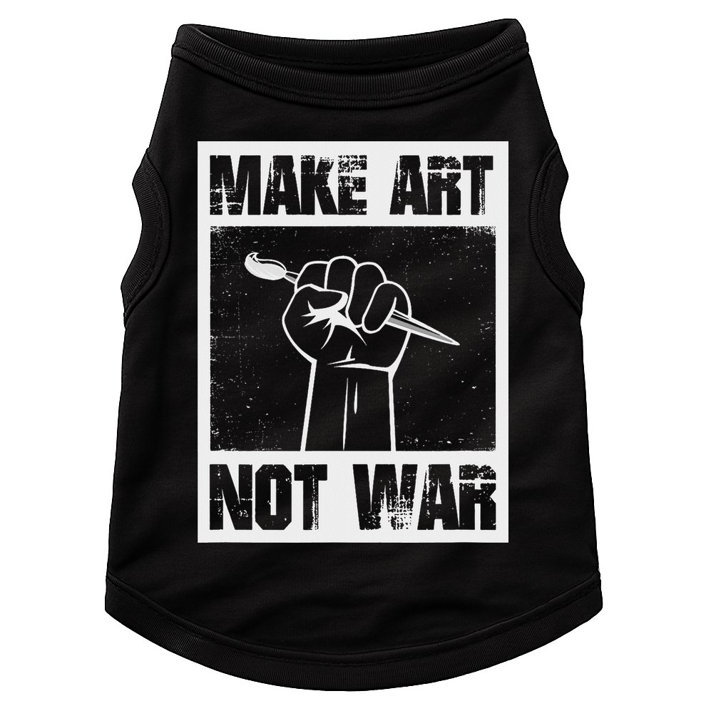 Make Art Not War Doggie Tank