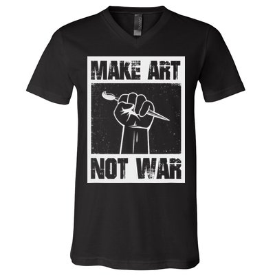 Make Art Not War V-Neck T-Shirt
