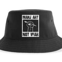 Make Art Not War Sustainable Bucket Hat