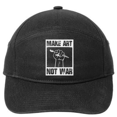 Make Art Not War 7-Panel Snapback Hat