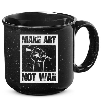 Make Art Not War 15oz Campfire Ceramic Mug