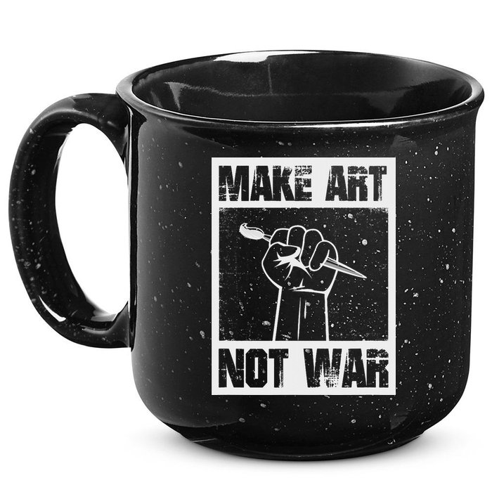Make Art Not War 15oz Campfire Ceramic Mug