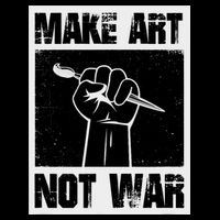 Make Art Not War Drawstring Bag