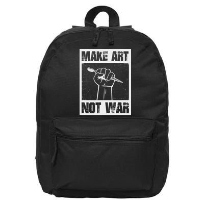 Make Art Not War 16 in Basic Backpack