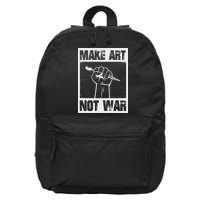 Make Art Not War 16 in Basic Backpack
