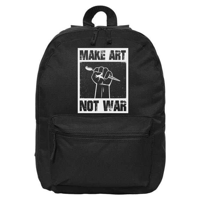 Make Art Not War 16 in Basic Backpack