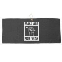 Make Art Not War Large Microfiber Waffle Golf Towel