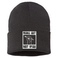 Make Art Not War Sustainable Knit Beanie