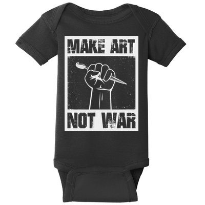 Make Art Not War Baby Bodysuit