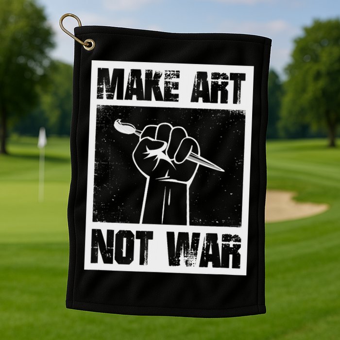 Make Art Not War Golf Towel